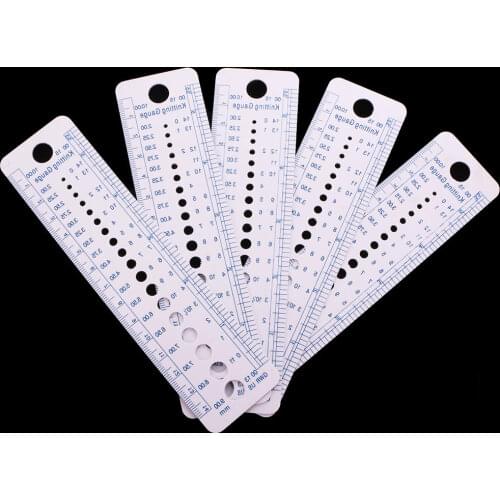 5x Needle Gauge For Measure Ribbon Tool Crochet Sewing Sewing DIY Accessory