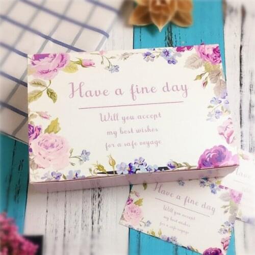 20pcs/lot Flower Pattern Cupcake Paper Box Cardboard Package Mooncake Macarons Cake Box DIY Wedding Gift Favor Packing Box Case