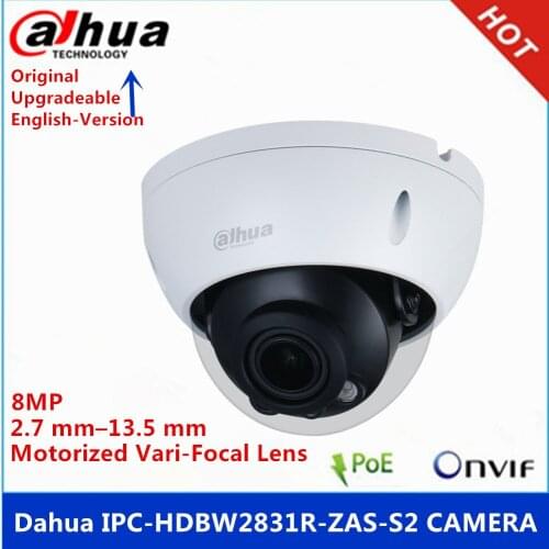 Dahua IPC-HDBW2831R-ZAS-S2 8MP 2.7 mm–13.5 mm Motorized zoom Lens built-in SD Card Slot Audio Alarm interface IR 60M poe camera