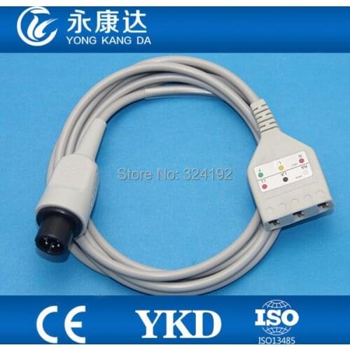 ECG Trunk Cable for patient monitor for Goldway with 3ld patient cable,AHA/IEC, Readel-6pin