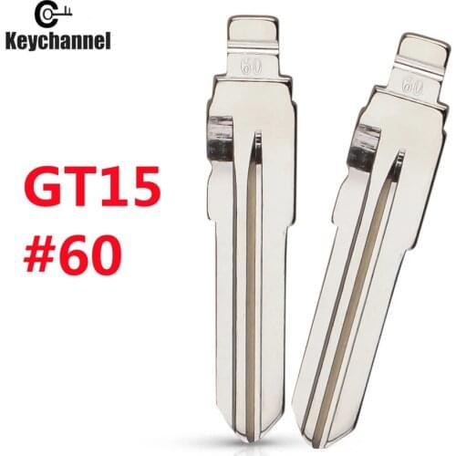 Keychannel #60 KD BLADE Key Flip Blade LISHI GT15 BLADE For Fiat 500 For Ferrari Remote Uncut Blank Blade For KEYDIY XHORSE JMD