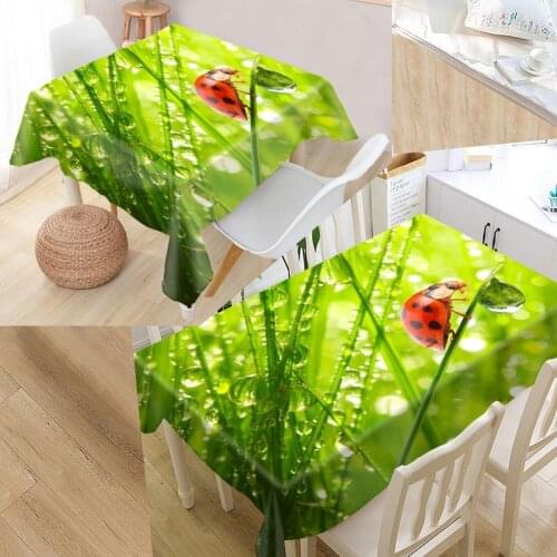 Best Ladybugs Custom Table Cloth Rectangular Oxford Print Waterproof Oilproof Square Table Cover Wedding Party Tablecloth