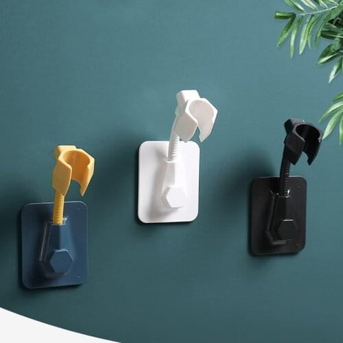Multifunctional Universal Adjustable Shower Bracket Paste-type Shower Nozzle Base Home Punch-free Rack Shower Base Bathroom Tool