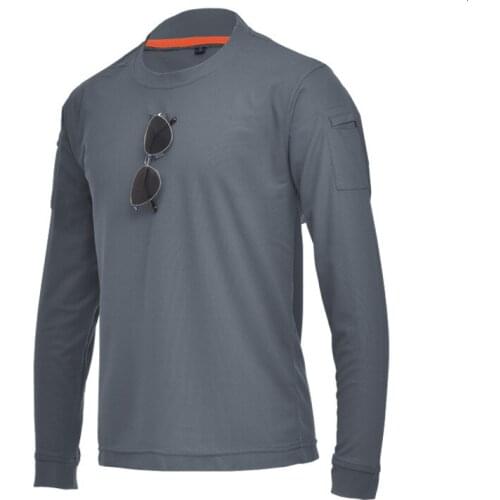 Men Tactical Long Sleeve T-Shirts Army Breathable Loose Stretch O-neck T-shirt Outdoor Military Hiking Climbing Training T Shirt