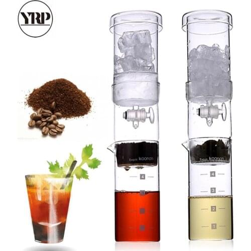 Cold brew coffee Portable Reusable Ice Drip Coffee Filter Glass Percolators Espresso barista tools Dripper Pot Ice cafe Maker