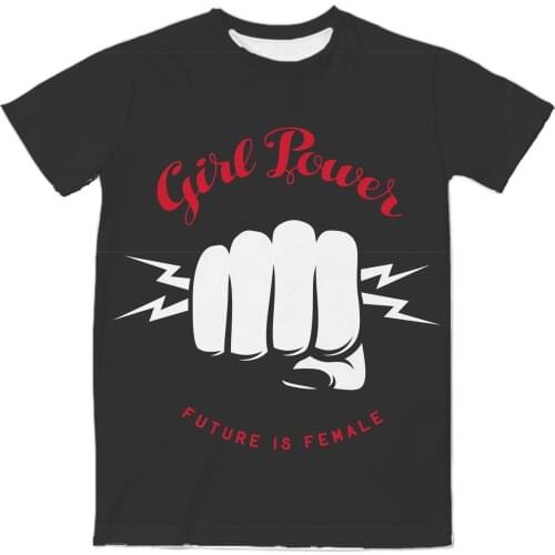 REAL American US SIZE Girl Power - Love Womxn Custom made 3D Sublimation Print T-Shirt plus size 3xl 4XL 5XL 6XL