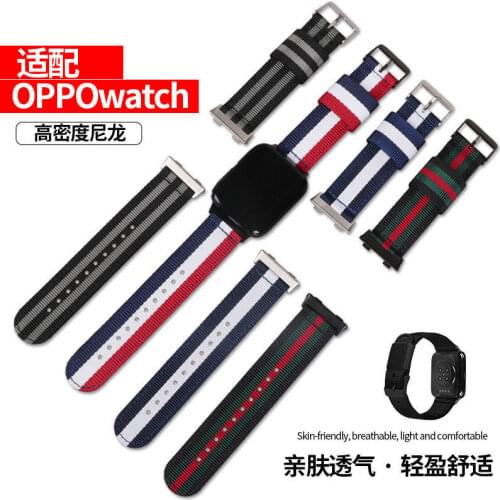 Nylon Watch Strap For Oppo Watch 41mm 46mm Sport Band Bracelet Smart Watchband Colorful Wristband For Oppo Watch Accessories