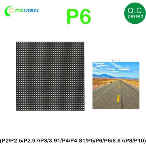 Rgb matrix dot module led p6 32x32 full color hub75 PH6 for indoor led tv wall led panel