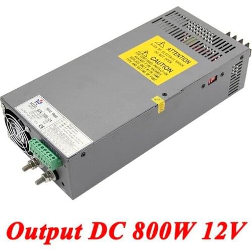 Scn-800-12 800W 12v 66A,switching power supply Single Output ac dc converter for Led Strip,AC110V/220V Transformer to DC 12 V