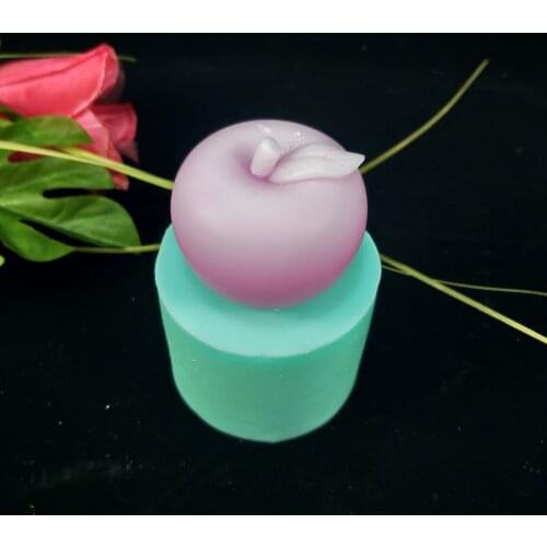 SG0012 PRZY 3D Apple Fruit Mold Silicone Molds Fondant Cake Mold Apple Soap Candle Mould Aroma Stone Molds Resin Clay Moulds