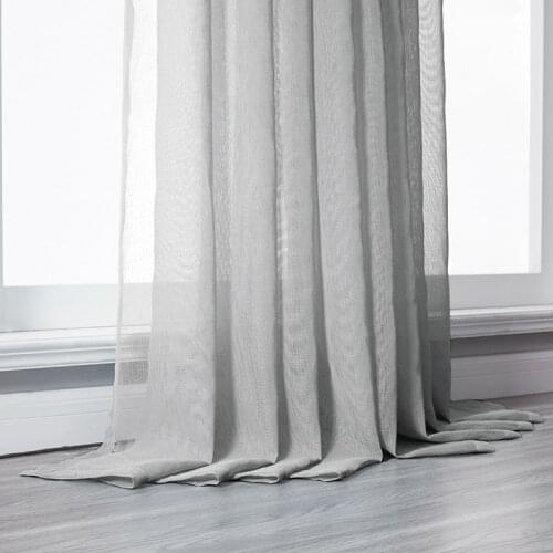 Solid Color Sheer Curtains Window Tulle Curtains for Living Room Bedroom Kitchen Modern Sheer Curtains Treatments Voile Drapes