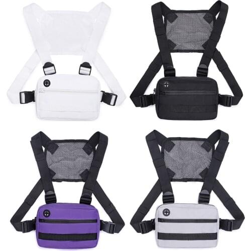 Tactical Multifunctional Hip Hop Chest Bag Unisex Rectangle Belt Bag Travel Running Phone Bags Streetwear Waist Bag Fanny Packs