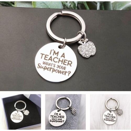 Creative Trend Alloy Keychain Round Brand Customized Apple Diamond Key Pendant Men and Women Couples Love Token Souvenir Pendant