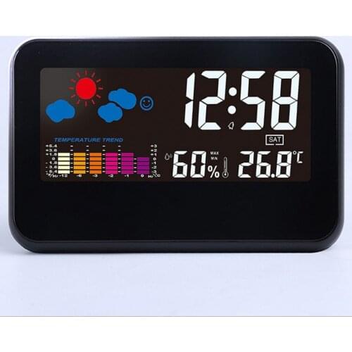 Waterproof LCD Digital Temperature/Humidity Weather Station Alarm Clock