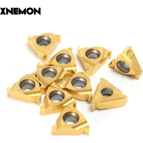 10Pcs/Set 1/4 Inch 11ER A60 Carbide Inserts for SIR/SNR Internal Threading CNC Blade