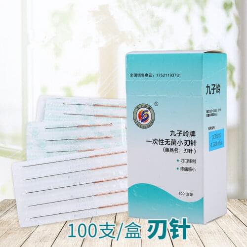 100 pieces/box Microneedle Acupuncture Disposable Needle applicators for massage Copper handle medicine acupuncture