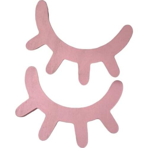 2 Pcs Eyelash Wall Decals Peel Wooden Kids Wall Stickers Baby Bedroom Art Decor U2JC