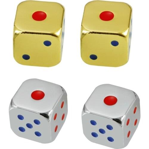 2Pcs Color Alloy Dice 6 Sided Dice 18mm Digital Number Cubes Round Coener For Kid Educational Toys DIY Board Games