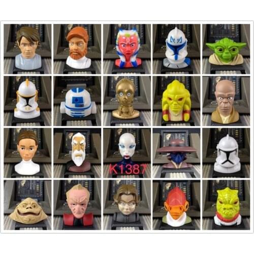20 Pcs/set Mini Model Kawaii Anime Figure Star Wars Anime Figure Youda Luke Ornaments Toys for Girls Boys