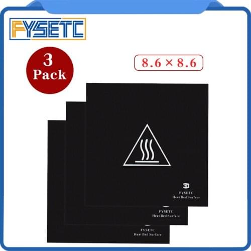 3packs 220x220mm Frosted Heated Bed 8.6''x8.6'' Sticker Build Sheet Build Plate Tape For Wanhao i3 Anet A8 A6 Tarantula Ender-3