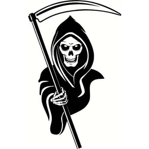 9.4 * 15CM Personalized Halloween Death Funny Auto Sticker PVC Car Motorcycle Notebook Suitcase Helmet Skateboard Decal