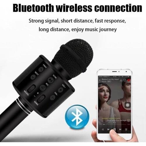 Wireless microphone condenser bluetooth karaoke speakerportable microphone radio mikrofon recording studio recording microphone