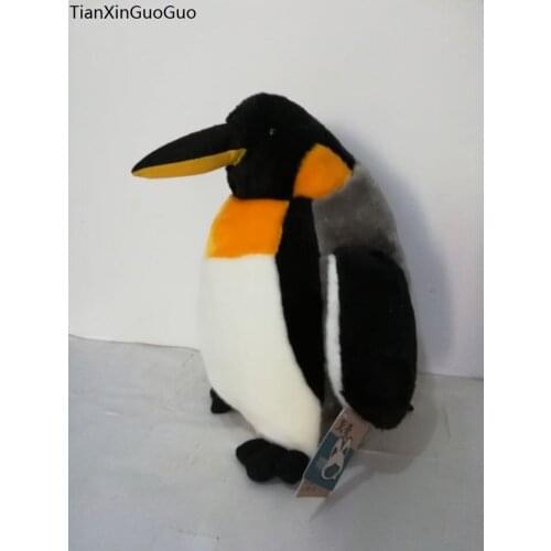 Large 35x26cm cartoon penguin plush toy lovely penguin soft doll throw pillow Christmas gift h1032