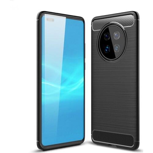 Carbon Fiber Phone Case For Huawei Mate 40 Pro Case Mate 40 20 X Cover Soft TPU Back Phone Bumper For Huawei Mate 40 20X Funda