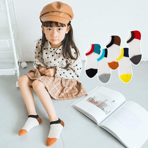 Childrens Socks New spring/summer Boat Sock Girl Breathable Mesh Cute Children Baby Ankle Socks