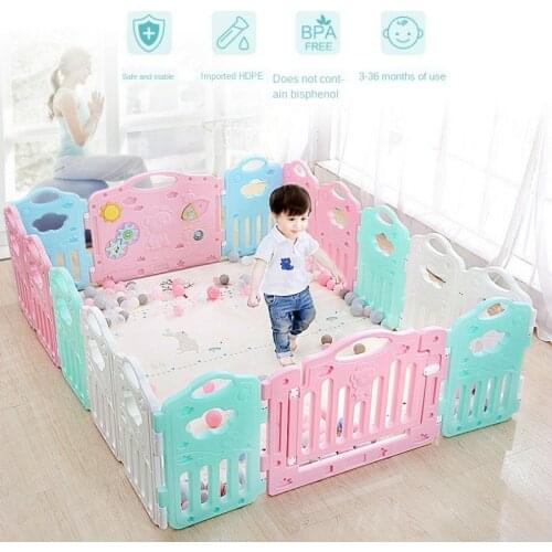 Children Infant Plastic Gaming Fence Baby Playpen Creeping Mat Step Guardrail Safe Fence Household Indoor Playground