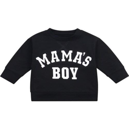 Loose Kids Baby Sweatershirt Hoodies 6M-4Y Toddler MAMA GIRL BOY Letter Prints Long Sleeve Round Neck Autumn Winter Pullovers