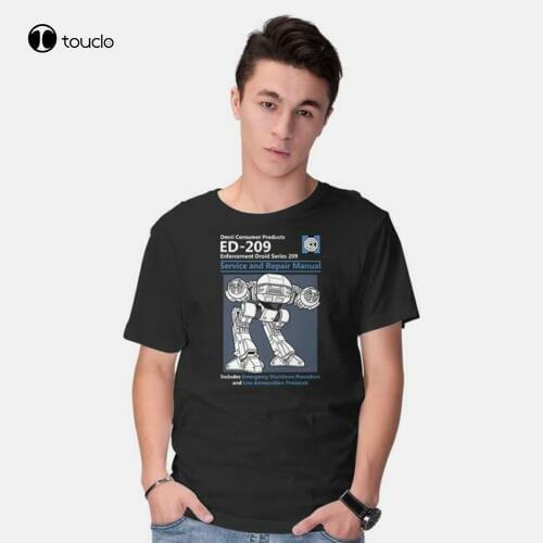 Ed-209 Enforcement Droid 209 Robot Service And Repair Manual Black T-Shirt