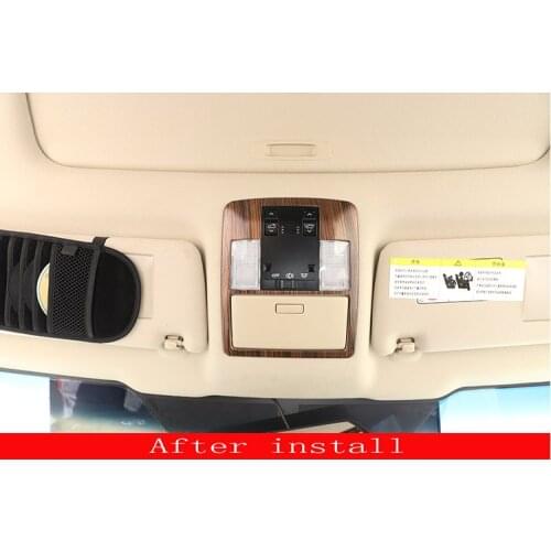 Pine Wood Grain For Toyota Land Cruiser Prado FJ150 150 2010-2018 Car Roof Reading Lamp Frame Trim Auto Interior Accessories