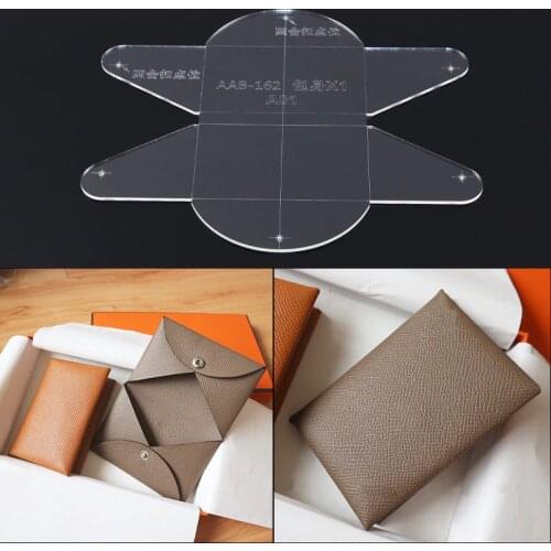 DIY Creative card package Template Clear Acrylic durable Leather Pattern Leathercraft 10*6*3cm