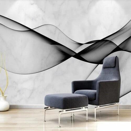 Custom 3D wallpaper mural modern atmosphere abstract ink marble jazz white background wall decoration painting wallpaper
