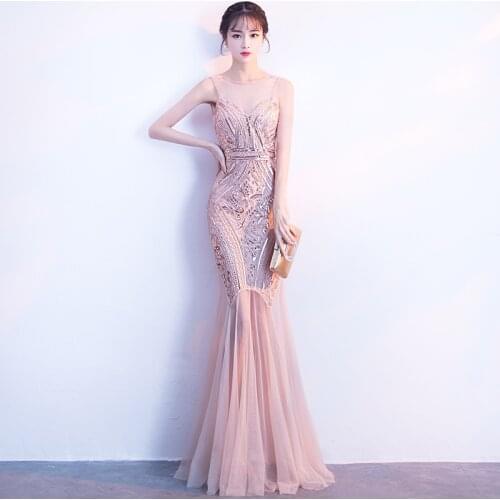New Beaded Sequin Evening Dress Slim Dress Formal Dresses Evening Gown Long Dresses Evening Mermaid Dress Vestidos De Fiesta