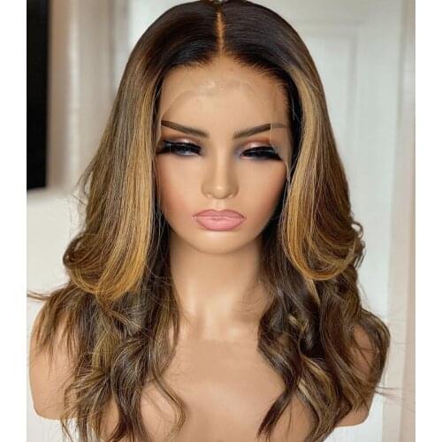 Maylaysia Highlight Blonde 13*4 Lace Front Human Hair Wigs for Black Women 180Density Pre Plucked Lace Frontal Wigs for Women