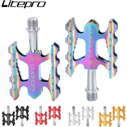 Litepro Folding Bike Pedal Sealed Bearing Aluminum Alloy Ultralight Non-slip MTB Road Bike Universal Bicycle Pedal For Brompton