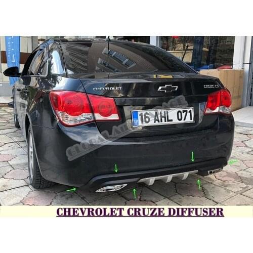For Chevrolet Cruze Diffuser Rear Bumper Attachment Car Styling Auto Accessory Exhaust Universal Spoiler Spilitter Extension