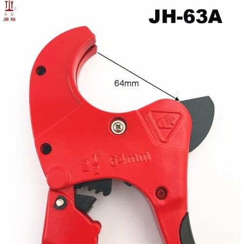 PVC pipe cutter for cutting aluminum tube and plastic pipes 64mm max PVC Cutting Tool With Ratchet Gear Easy For PU PP-P PE
