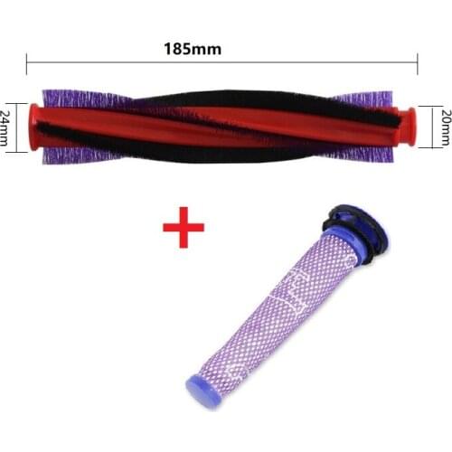 18.5cm/22.5cm BRUSH ROLL Filter FOR DYSON V6 ANIMAL FLUFFY DC59 DC62 SV03 ROLLER CLEANER Assembly Bristle BRUSH BAR End Cap Cove