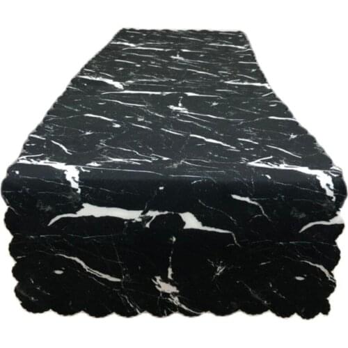 40x140 cm Luxury Table Runner with Tassels for Dining Table Wedding Party Christmas Soft Tablecloth Line Pattern Runner