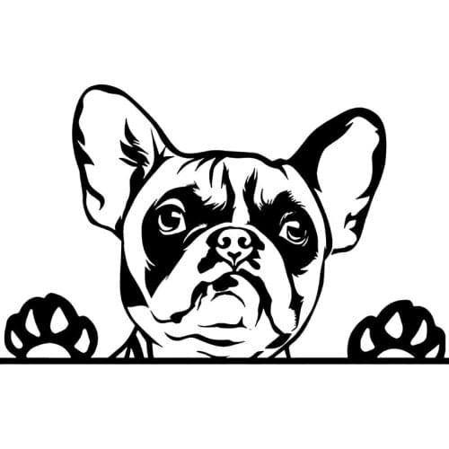 S51917# Various Sizes/Colors Car Stickers Vinyl Decal French Bulldog Motorcycle Decorative Accessories Creative