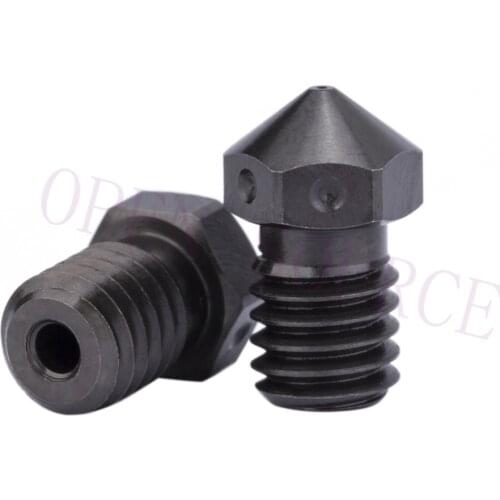 Top Quality Hardened Steel V6 Nozzles For HOTEND Titan Extruder J-Head Printing PEI PEEK or Carbon Fiber Filament
