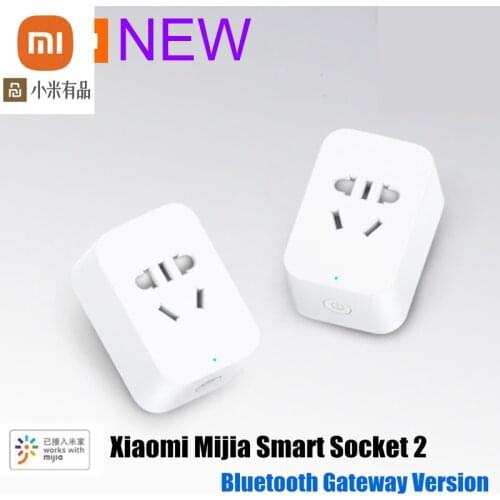 2020 new Xiaomi Mijia Smart Socket Plug 2 Bluetooth Gateway Version WiFi Wireless Remote Socket Adaptor for home Cell phone app