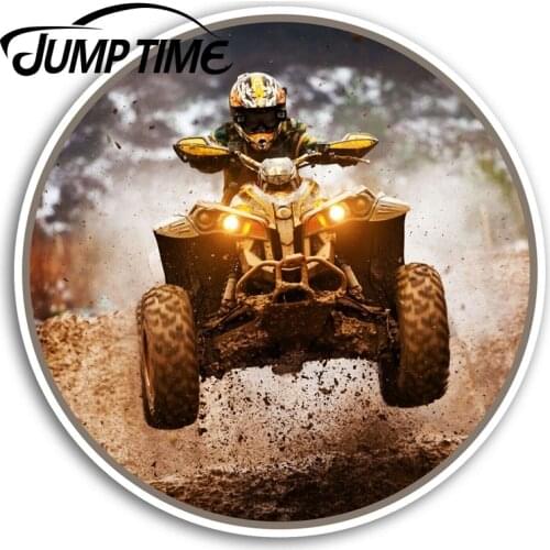 Jump Time for Off Road Quad Vinyl Stickers ATV Dirt Bike Mens Sticker Laptop Camper Window Bumper Motor Decal Car Wrap