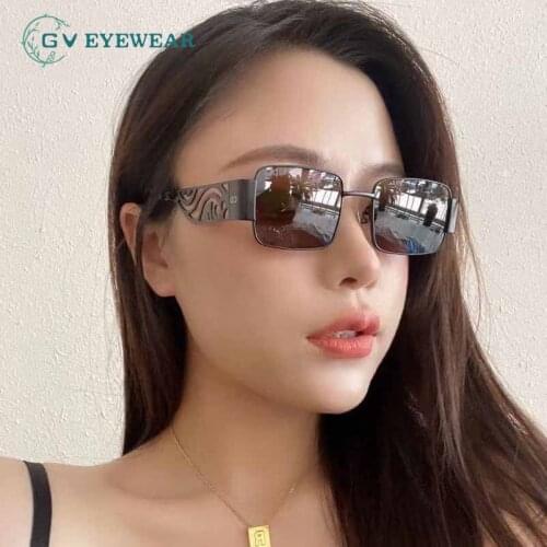 Woman Trendy Fashion Sunglasses Europe and America Luxury Design Hollow Out Metal Legs Man Classic Elegant drive Sun Glasses GV