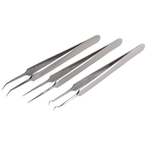 1Pcs Blackhead Tweezers Comedone Acne Blemish Remover Curved Nipper Stainless Beauty Cleaner Tools Eyebrow Tweezers #244853
