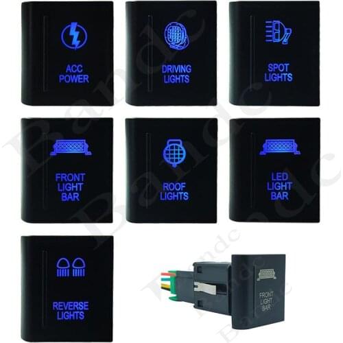 Right Side Left Side Car Push Button Switch with Jumper Wires On-Off Dual RED Led for VW Volkswagen Amarok, Auto Accessories