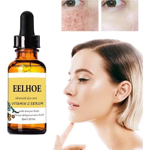 1 Pcs 30ml Vitamin C Facial Serum Anti-aging Pore Shrinking Whitening Long Lasting Moisturizing Cream Dry Skin Care Tool TSLM1
